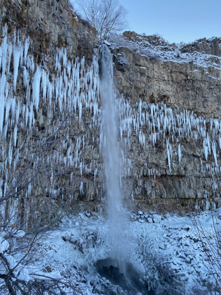 Perrine Coulee Falls during the winter Twin Falls