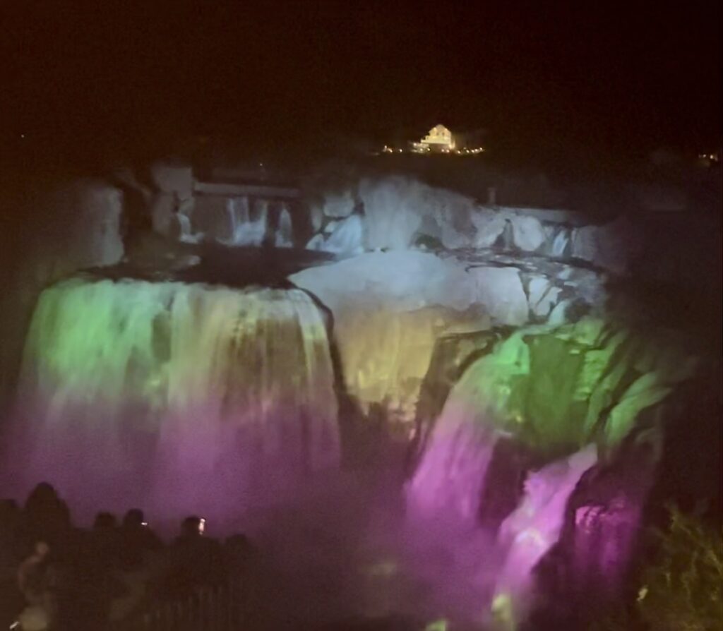 Shoshone Falls After Dark  (when seen through technology)